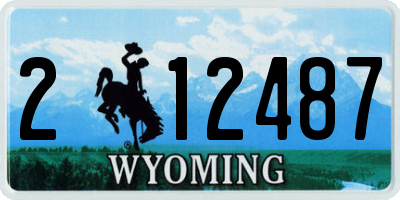 WY license plate 212487