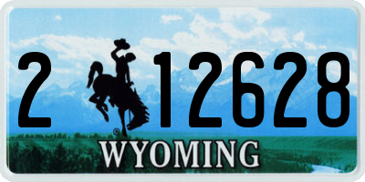WY license plate 212628