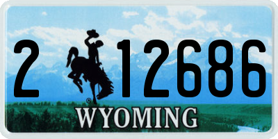 WY license plate 212686
