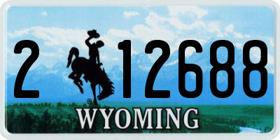 WY license plate 212688
