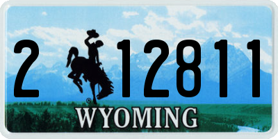 WY license plate 212811
