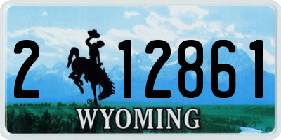 WY license plate 212861
