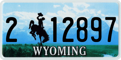 WY license plate 212897