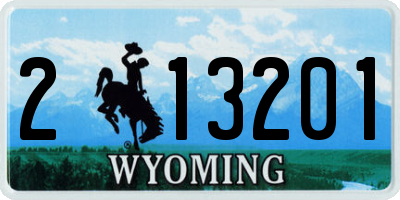 WY license plate 213201