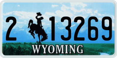 WY license plate 213269