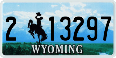 WY license plate 213297