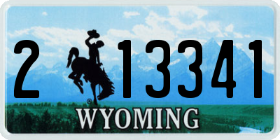 WY license plate 213341