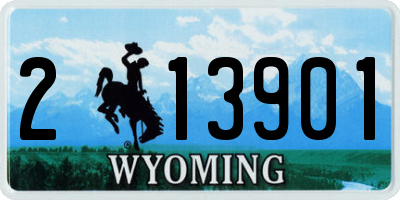 WY license plate 213901