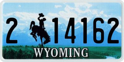 WY license plate 214162