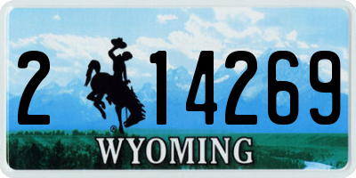WY license plate 214269
