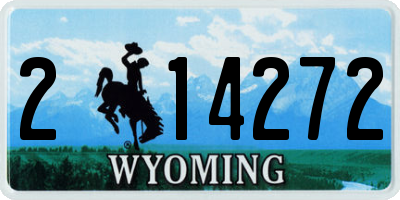 WY license plate 214272