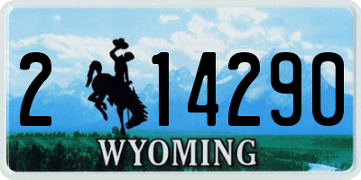 WY license plate 214290
