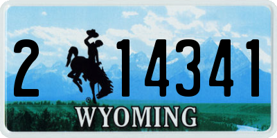 WY license plate 214341