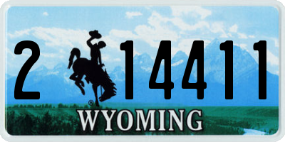 WY license plate 214411