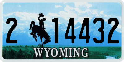 WY license plate 214432