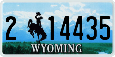 WY license plate 214435