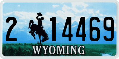 WY license plate 214469