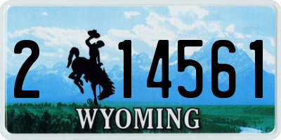 WY license plate 214561