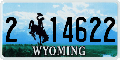 WY license plate 214622