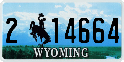 WY license plate 214664