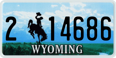 WY license plate 214686