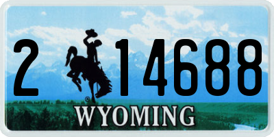 WY license plate 214688