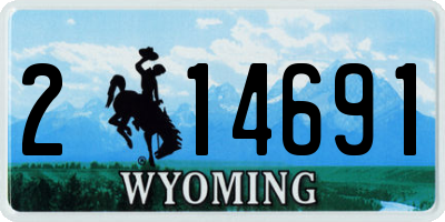 WY license plate 214691