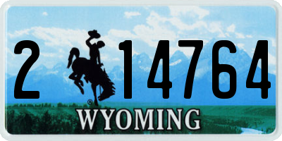 WY license plate 214764