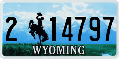 WY license plate 214797