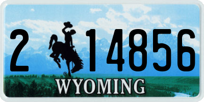 WY license plate 214856