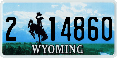 WY license plate 214860