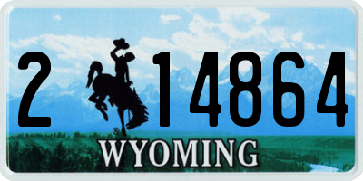 WY license plate 214864