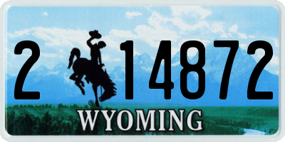WY license plate 214872