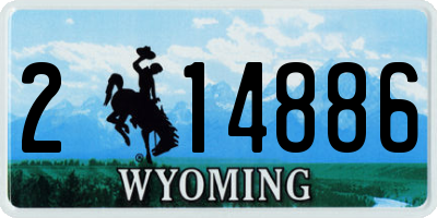WY license plate 214886