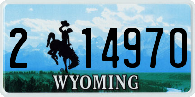 WY license plate 214970