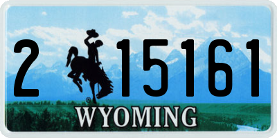 WY license plate 215161