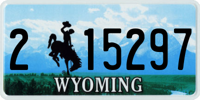 WY license plate 215297