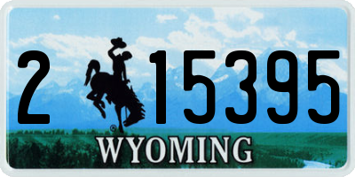 WY license plate 215395