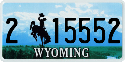 WY license plate 215552