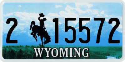 WY license plate 215572