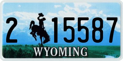 WY license plate 215587