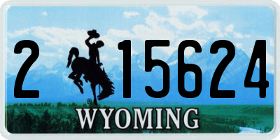 WY license plate 215624