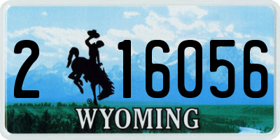 WY license plate 216056