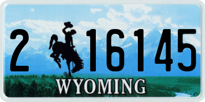 WY license plate 216145