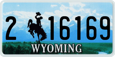 WY license plate 216169
