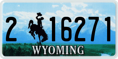 WY license plate 216271