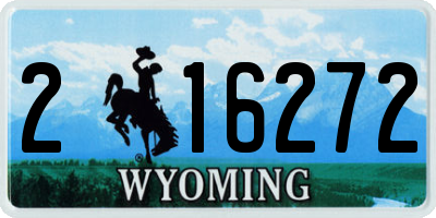 WY license plate 216272