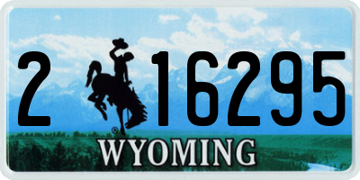 WY license plate 216295