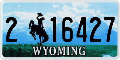 WY license plate 216427