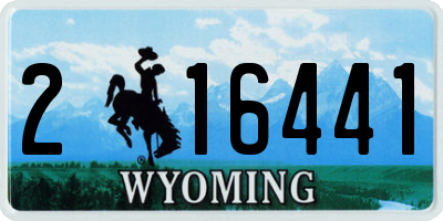 WY license plate 216441
